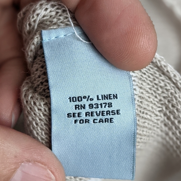 Euc Joan Vass 100% Linen Striped Lightweight Sweater XL - Picture 9 of 12